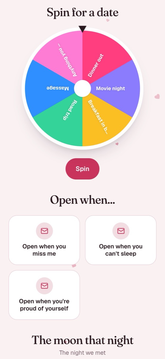 Open when…