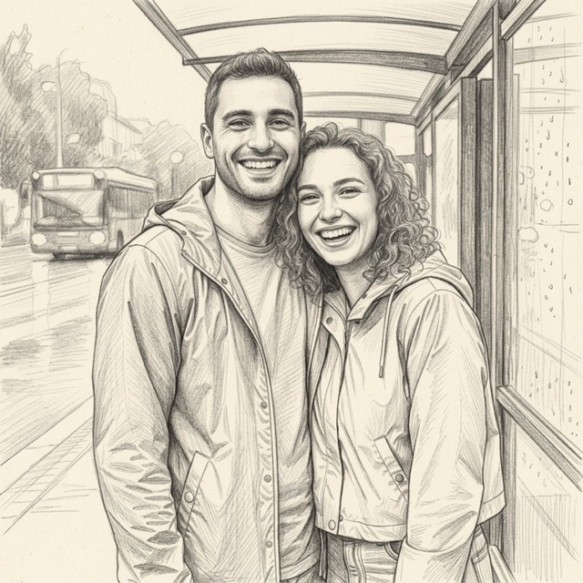 Pencil sketch style
